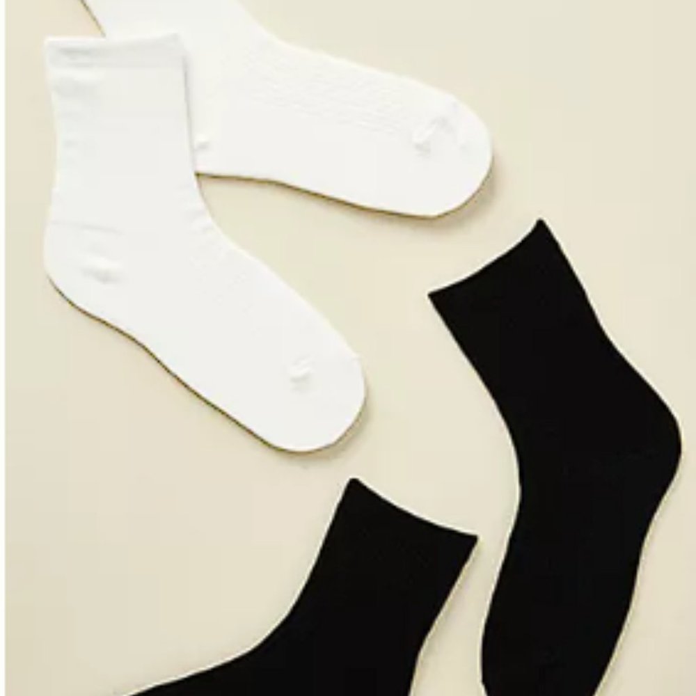 Set of Two Ribbed Socks - Picture 2 of 2